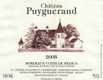 Château Puygueraud 2005, Côtes de Francs AOC, Saint Cibard