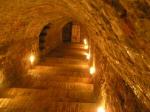 Hrad Červený Kameň-schody do podzemí.