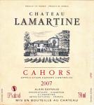 Château Lamartine 2007, Cahors AOC, Alain Gayraud, Soturac.