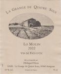 Obr. 7. Lo Molin 2002, Vin de Pays dʼOc, z vinařství La Grange de Quatre Sous.