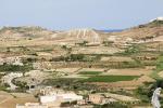 Typická krajina ostrova Gozo - maličké vinice všude možně.