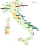 Mapa vinařských oblastí Itálie