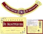 Etiketa Champagne de Montpervier Brut - Coopérative Régionale des Vins de Champagne, Reims, Francie.