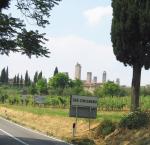 San Gimignano od silnice.