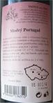 Zadní etiketa Modrý Portugal - odrůdové jakostní víno.