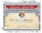 Etiketa francouzského vína z vinařské oblasti Côtes du Rhône v jakosti Appellation Côtes du Rhône Contrôlée.