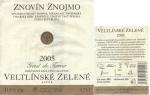 Etiketa Veltlínské zelené 2005 odrůdové jakostní - Znovín Znojmo a.s.