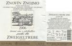 Etiketa Zweigeltrebe 2006 pozdní sběr - Znovín Znojmo a.s.