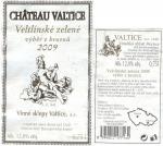 Etiketa Veltlínské zelené 2009 výběr z hroznů - Vinné sklepy Valtice, a.s.