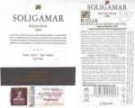 Etiketa Soligamar 2009 Denominación Rioja de Origen Calificada (DOCa) (Reserva) - Bodegas y Viñedos Ortega Ezquerro, Tudelilla, Španělsko.