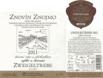 Etiketa Zweigeltrebe 2011 výběr z hroznů - Znovín Znojmo a.s..