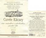 Etiketa Cuvée Kácary 2012 pozdní sběr - Rodinné vinařství Jedlička & Novák, Bořetice.