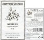 Etiketa Aurelius 2013 výběr z hroznů - Vinné sklepy Valtice, a.s.
