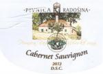 Etiketa Cabernet Sauvignon 2012 výber z hrozna - Pivnica Radošina s.r.o., Slovensko