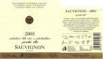 Etiketa Sauvignon 2003 pozdní sběr - Znovín Znojmo a.s.