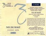 Etiketa Neuburské 2004 pozdní sběr - Vinařství Lahofer Dobšice.
