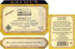 Etiketa Merlot 2005 pozdní sběr (barrique) - Vinařství Baloun Radomil, Velké Pavlovice.