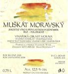 Etiketa Muškát moravský 2005 pozdní sběr - Vinařství Vladimír Tetur Velké Bílovice.