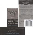 Etiketa Espiritu de Argentina 2007 Malbec (Gran Reserva) - Bodega Monte Real S.A., Argentina.