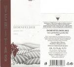Etiketa Dornfelder 2012 pozdní sběr - Veritas s.r.o. Bošovice.