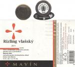 Etiketa Ryzling vlašský 2011 neskorý zber - Martin Pomfy - Mavín, Slovensko.