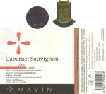 Etiketa Cabernet Sauvignon 2009 výber z hrozna - Martin Pomfy - Mavín, Slovensko.