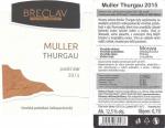 Etiketa Müller-Thurgau 2015 pozdní sběr - Rodinné vinařství Břeclav s.r.o.