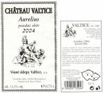 Etiketa Aurelius 2004 pozdní sběr - Vinné sklepy Valtice, a.s.