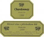 Etiketa Chardonnay 1999 pozdní sběr - Vinařství Plešingr s.r.o. Rohatec.