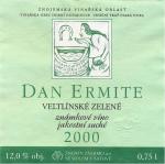 Etiketa Dan Ermite 2000 známkové jakostní - Znovín Znojmo a.s.