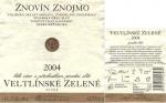 Etiketa Veltlínské zelené 2004 pozdní sběr - Znovín Znojmo a.s.