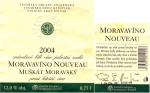 Etiketa Moravavíno Nouveau 2004 bílé známkové jakostní (mladé víno) - Znovín Znojmo a.s.