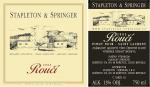 Etiketa Roučí 2003 známkové jakostní - Vinařství Stapleton - Springer s.r.o. Bořetice