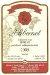 Etiketa Alibernet 2005 zemské - Vinařství Konečný Čejkovice.
