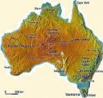 Mapa Austrálie.