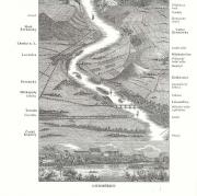 Historická a poněkud schematická mapa Velkých Žernosek, povšimněte si, že vinice jsou spíše na mírnějších svazích, Velká a Malá Vendule vypadají neosázené.